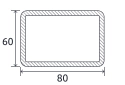 Профильная прямоугольная труба 80x60x3 мм Ст10 ГОСТ 30245-2003 горячекатаная купить в Ярославле